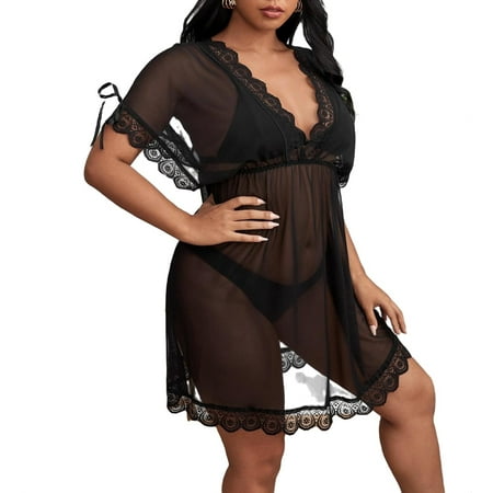 

Babydolls Black Plus Size Sexy Lingerie (Women s)
