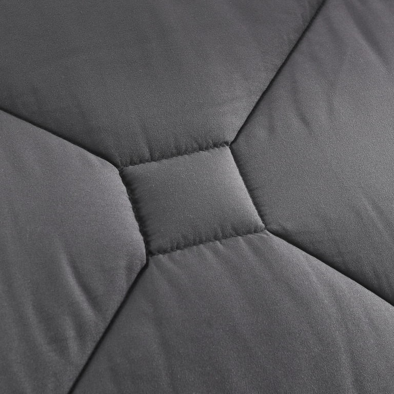 HIG 5-Piece Modern Comforter Set, Twin-XL, Dark Gray photo 3