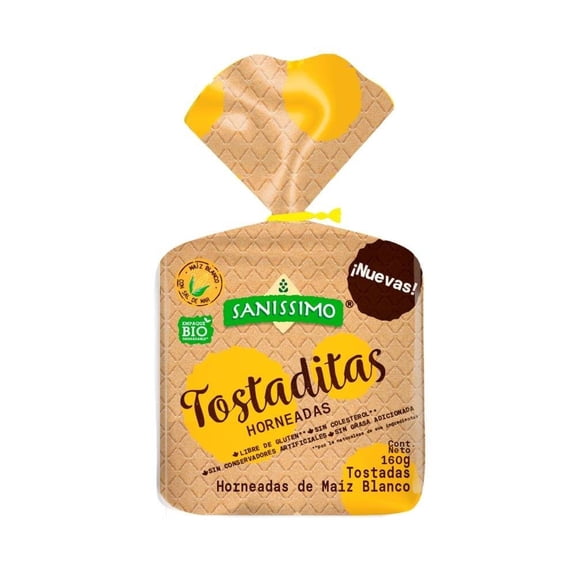 Tostaditas Sanissimo hornedas de maíz blanco 160 g