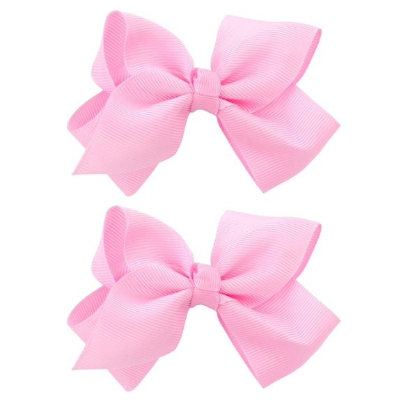 Toddlers' Girls' Smooth Grosgrain Ribbon Bow Alligator Clip, Light Pink