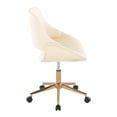 thumbnail image 7 of LumiSource Fabrico Office Chair in Gold Metal, Cream PU color, 7 of 7