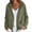 Army Green #12, variant on Cotton Linen Hooded Jackets for Women Fall Casual Long Sleeve Button Down Jacket Lightweight Loose Open Front Jackets, S