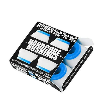 Hardcore 4pc Soft White/Blue Bushings, Manufactured by Bones Wheels. By
