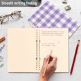 thumbnail image 5 of Haosy Purple Gingham Notebooks 2 Pcs 1-subject Journal 60 Sheets A5 College Ruled Paper Detachable Ring 8.3"x5.7", 5 of 8
