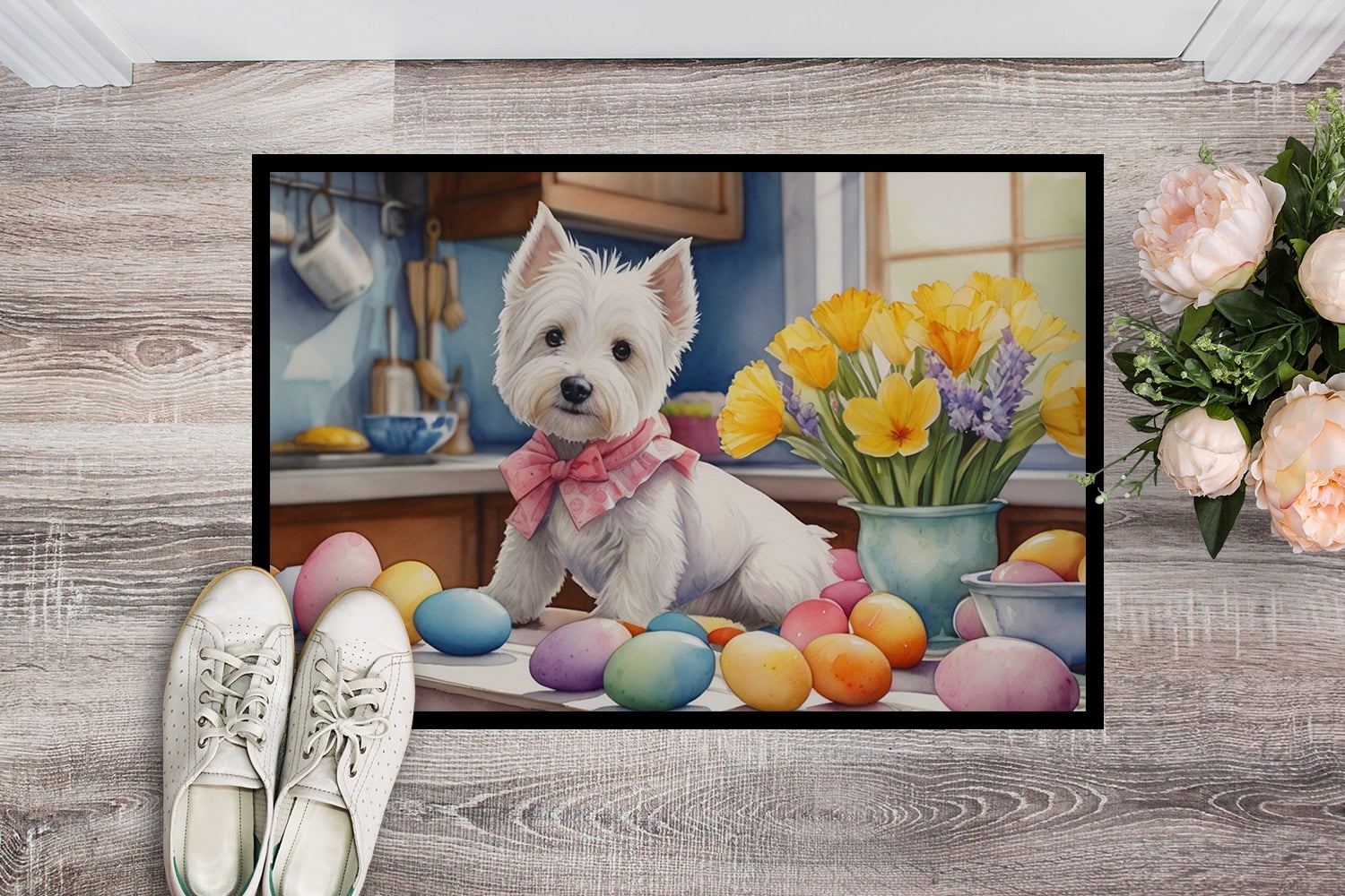 Decorating Easter Westie Doormat 27 in x 18 in