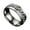 Silver, variant on Men Ring Simple High Polished Jewelry Rotating Chain Inlaid Finger Ring for Party Alloy Gold
