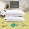 thumbnail image 3 of Organic Cotton Cover Pillows King Size Set of 2, Down Alternative Hotel Quality Soft Bed Pillow for Back & Side Sleepers, Machine Washable, 20"x36", White, 3 of 8