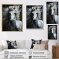 thumbnail image 4 of Designart "Fierce Intensity White Horse" Animals Floater Framed Canvas Print, 4 of 7