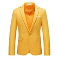 thumbnail image 2 of Jackets for Men, Casual Solid Lapel Long Sleeved Button Business Wedding Suit Jacket with Pockets, Men's Jacket, 2 of 9