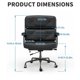 thumbnail image 3 of Office Chair Modern Luxury Office Furniture Genuine Leather Lobby Chair Comfortable Rotating Boss Chair Computer Business Chairs My Lux Decor Round, 3 of 9