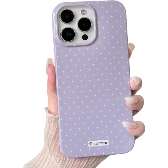 REQO Compatible for iPhone 14 Pro Max Case Cute Aesthetics Polka Dot Design for Girls Women Soft TPU Shockproof More Protective Girly for iPhone 14 Pro Max Case