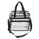 thumbnail image 4 of Bolsa de mano transparente de gran capacidad para uso informal, de PVC transparente, para artículos de tocador, portátil, para compras, viajes y playa., 4 of 14