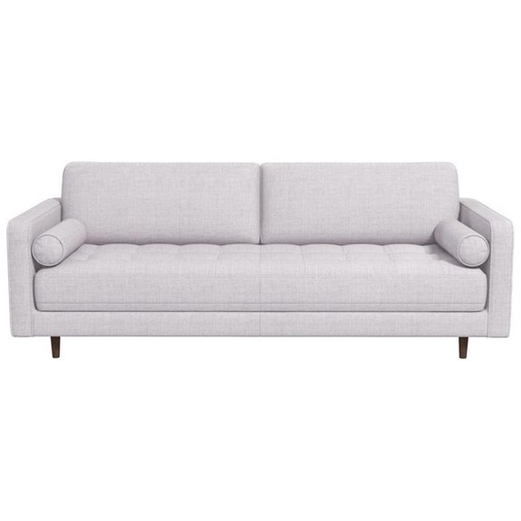 Dexter Mid Century Modern Furniture Style Beige Fabric Living Room Couch