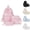 CN17_Black, variant on 3Pcs Polka Dot Backpack for Teen Girls Cute Printed Backpacks Back Pack Set Aesthetic Daypack Blue