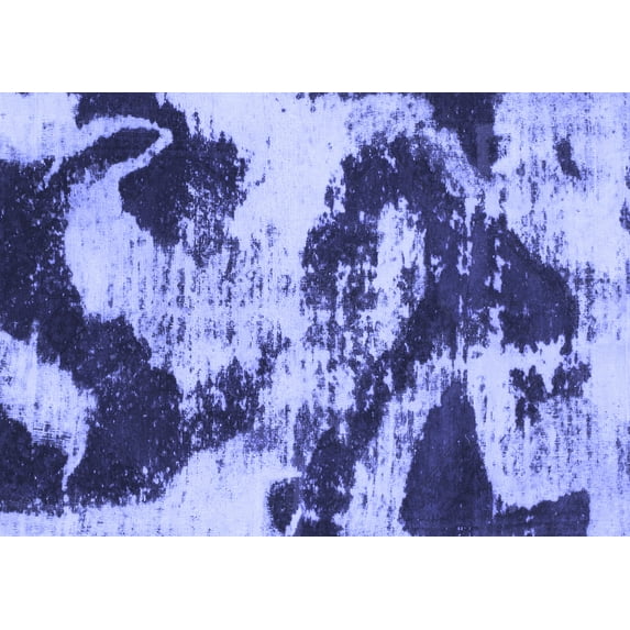 Ahgly Company Indoor Rectangle Abstract Blue Modern Area Rugs, 4' x 6'