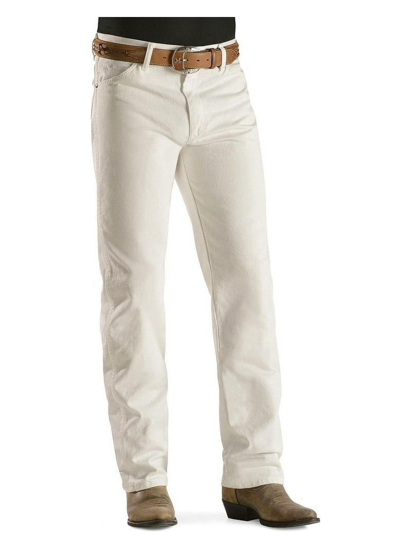 wrangler men's cowboy cut original fit jean, white, 28x32