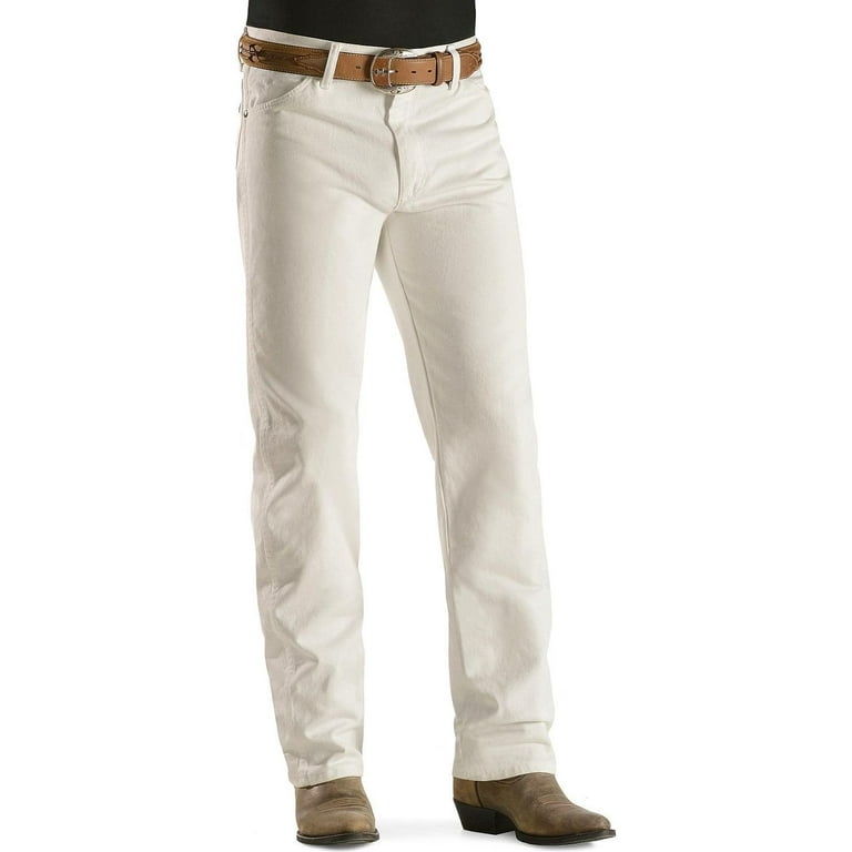wrangler men s cowboy cut original fit jean white 28x32