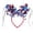 Y, variant on 4Th of July Patriotic Headband for Women Girls, Ongmies Red White Blue Star Tinsel Headband with Tassels, Sparkly Independence Day Hair Accessories for Party Parade Festival Decorations