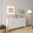 thumbnail image 6 of Wooden accent cabinet in entryway | With decorative doors, enhances home's style, 6 of 6