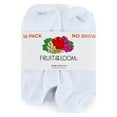 thumbnail image 3 of Fruit of the Loom Cushion Everyday No-Show Socks for Women, White Sizes 4-10 (10-Pack), 3 of 5