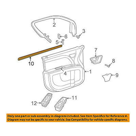 Front Door Window Sweep-Belt Molding Weatherstrip Left 5076875AC