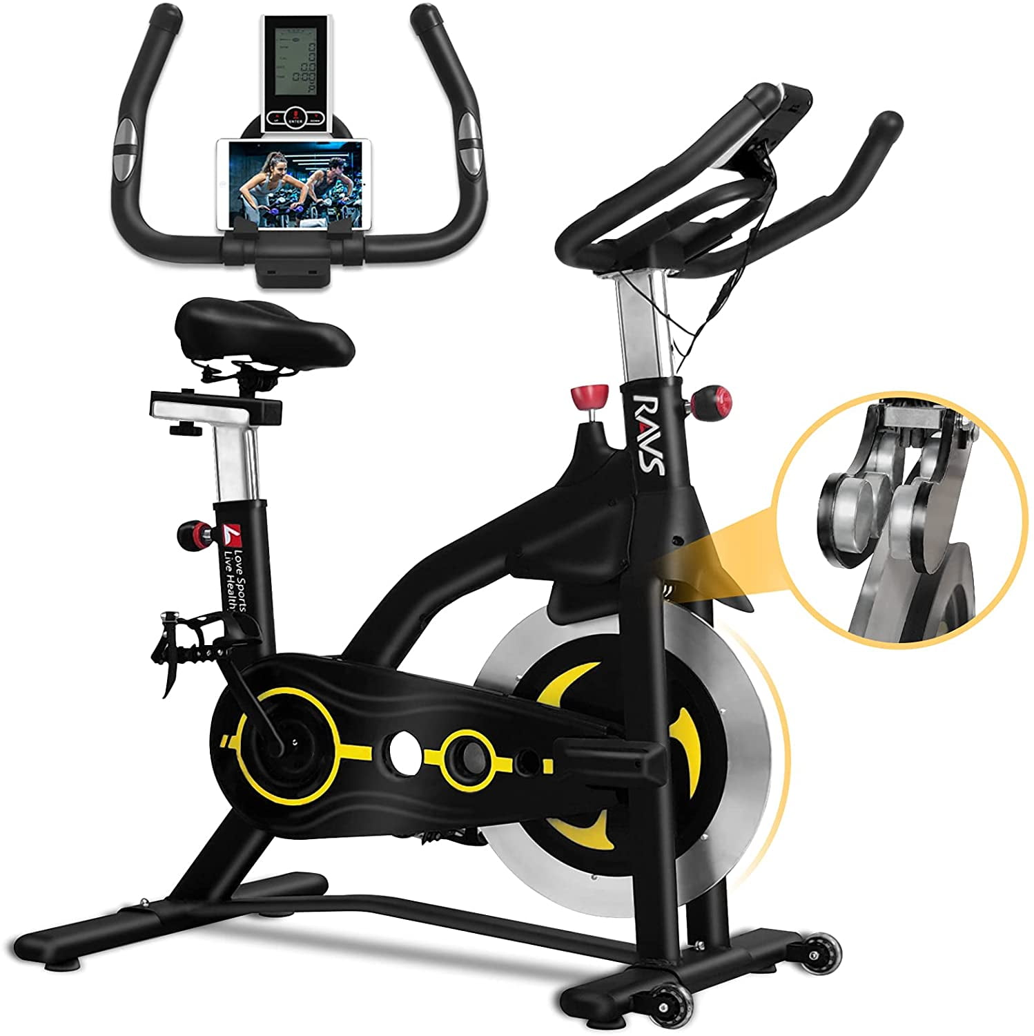 Fitness Pedal Stationary Portable Folding Under Desk Indoor Cardio Exercise Bike 