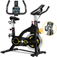 RAVS Magnetic Resistance Exercise Bikes Endurance Stationary Indoor Cycling Bike with 330 lbs (Black)