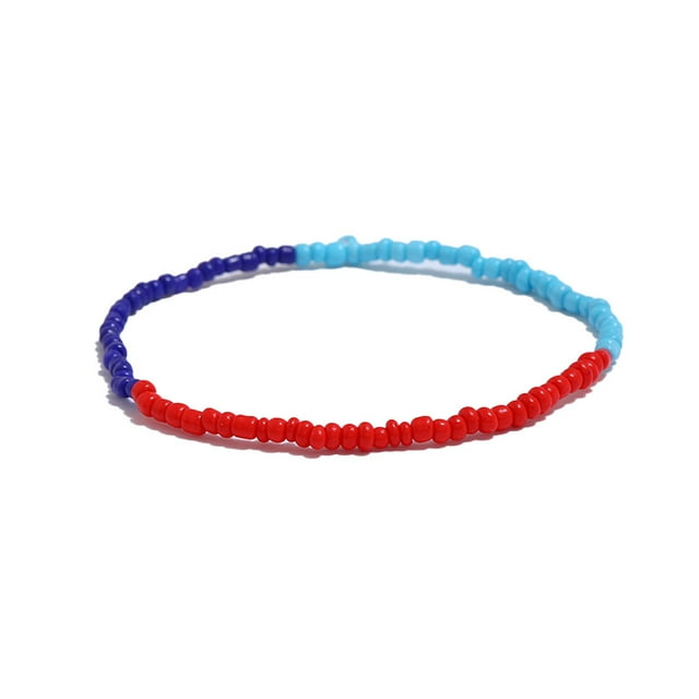 Bracelet de Cheville Perle de Riz Unique Couleur-Rapide Chevilles Chaînes Exquise Fait à la Main Polyvalent Chic Filles Chevilles Pieds Décor 31