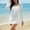 #0252-White, variant on Swimsuit Beach Cover Ups for Women Mesh Hollow Out Crochet Knit Bathing Suit Tops Drawstring Summer Vacation Clothes Gift