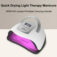 thumbnail image 5 of Nail Lamp, Quick Dryer with 4 Timer Settings, LCD Display, 45 Light Beads, 180W LED Gel Curing Lamp, Portable Handle, Smart Sensor, Removable Base Plate, for Manicure Pedicure Home Salon, 5 of 7