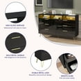 thumbnail image 4 of ChVans Black Dresser with LED Lights for Bedroom, Modern Wood Dresser with Wide Drawers and Metal Handles, 6 drawer dresser for Bedroom, Living Room, Hallway, 4 of 6