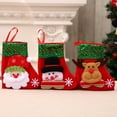 thumbnail image 6 of Shoreew Mini Christmas Stockings 6 Inch Small Christmas Stockings with Glitter Sequin Cuff 3D Snowman Bear Santa Claus Reindeer Hanging Socks for Xmas Tree Fireplace Decor, 6 of 7