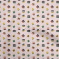 thumbnail image 1 of oneOone Polyester Spandex Light Pink Fabric Utensils Tea Cups Quilting Supplies Print Sewing Fabric By The Yard 56 Inch Wide, 1 of 4
