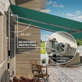 thumbnail image 3 of Outsunny 13' x 8' Manual Retractable Awning Sun Shade Shelter for Patio Deck Yard with UV Protection and Easy Crank Opening, Green, 3 of 9