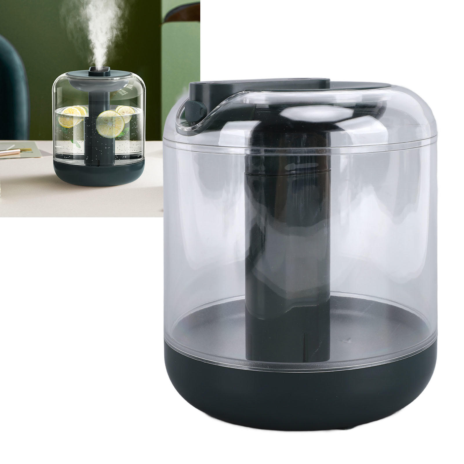 YAHHU 1L Top‑Fill Quiet Cool Mist Humidifier with Smart Touch Control, Transparent Tank, Warm Night Light, and Air‑Purifying Fog