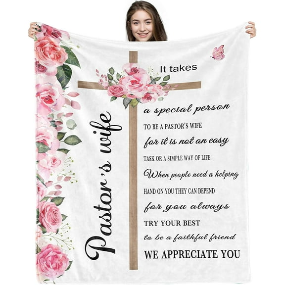 Pastor Appreciation Gifts,Pastor Gifts for Men Women,Pastor Appreciation Day Gifts,Thank You Gift for Pastor,Pastor Gift Ideas,Christmas Christian Gifts for Pastor Throw Blanket 60x50 Inches