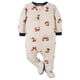 thumbnail image 5 of Gerber Paquete de 2 Pijamas Sleep 'N Play para bebés, Azul Zorro, 3-6 Meses, 5 of 6
