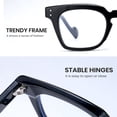 thumbnail image 4 of Round Small Frame Reading Glasses for Women Readers for Men Blue Light Blocking Retro,Color 1,+1.00, 4 of 10