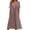 Pink, variant on Women Solid Dress With Cut Out V Neck Sexy Lace Frilly Long Dress