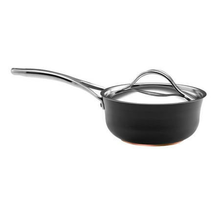 Anolon Nouvelle Copper Nonstick Sauce Pan in Dark Gray