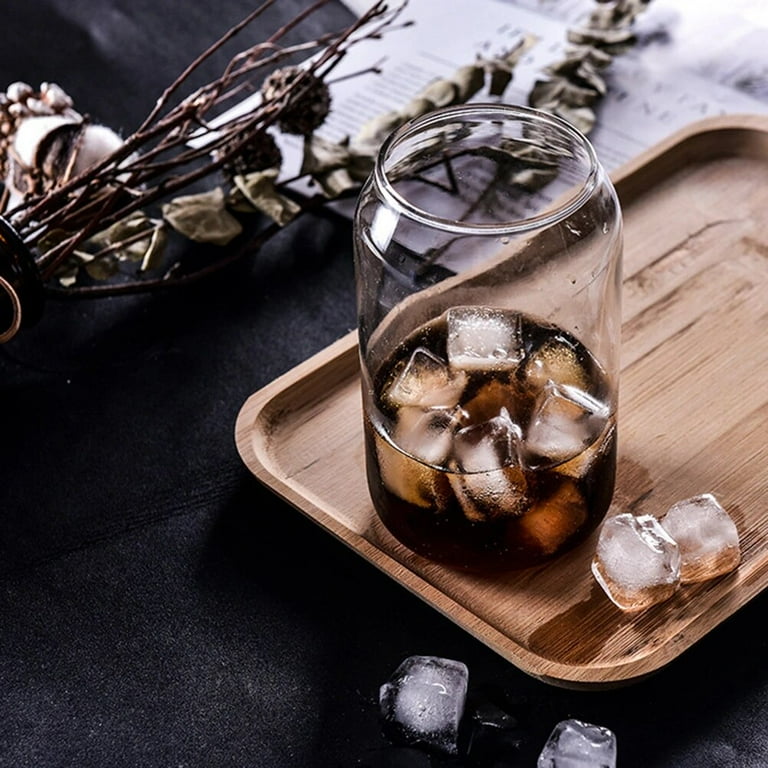 Can Shaped Glass Cup 574ml Beer Can Glasses Clear Glass Tumbler Tall Cocktail Drinkware Cool Drinking Glasses for Kitchen Home clear 401 500ml