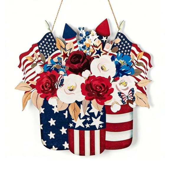 Memorial Day Saving!4th of July Decorations, Wooden Ornament For Independence Day