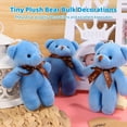thumbnail image 3 of 10PCS Mini Bear Stuffed Plush Bear, Mini Bear Bulk with Thank You Tag Organza Packing Bag, for Guest Baby Shower Souvenirs Birthday Christmas Gift, 3 of 7