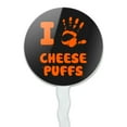 thumbnail image 2 of I Love Cheese Puffs Hand Print and Crumbs Funny Cupcake Picks Toppers Decoration Set of 6, 2 of 6