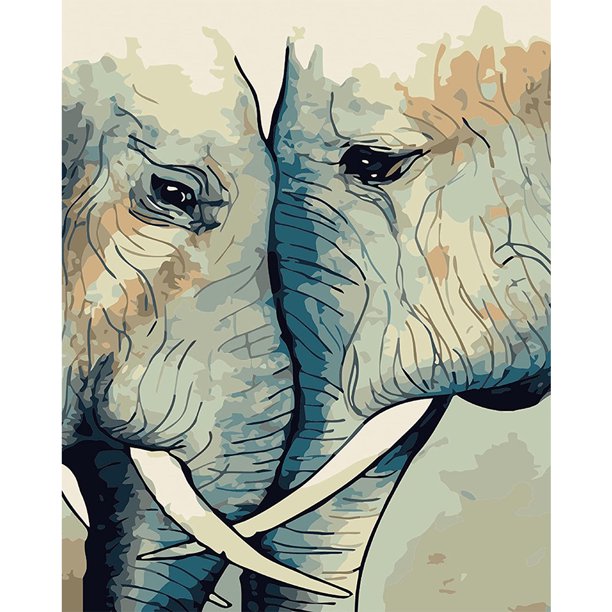 Cuadros Decorativos Kit de pintura de diamante 5D Elefante Full Square Drill DIY Wall Arts (20x30CM) Likrtyny embutido en tela