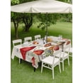 thumbnail image 5 of 60x102 Inch Outdoor Tablecloth with Umbrella Hole Zipper Rectangle Red Mushrooms Rectangular Tablecloths Outside Waterproof Sage Green Eucalyptus Butterflies Plants Patio Table Cover for Picnic Party, 5 of 8