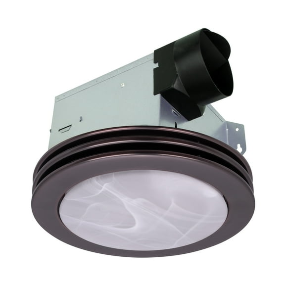 Akicon Ultra Quiet Bathroom Exhaust Fan with LED Light 80CFM 2.0 Sones Round Bathroom Ventilation Fan with Frosted Glass Cover Oil Rubbed Bronze