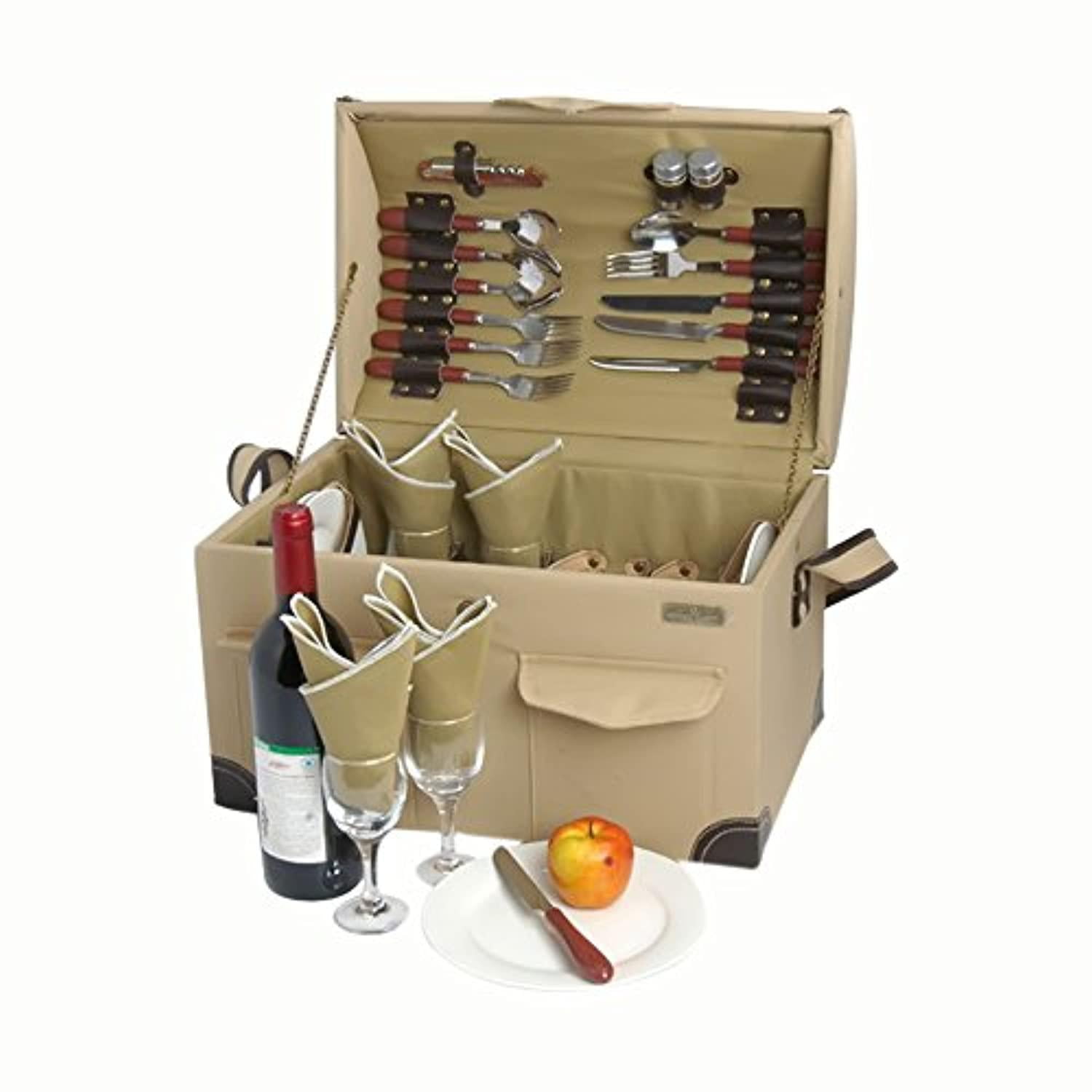 Wooden Picnic Basket for 4 - PB1-3406