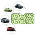 thumbnail image 6 of FORUDESIGNS Shamrock Pattern Car Windshield Sun Shade Foldable Heat UV Protection Visor Auto Window Sun Blocker Car Interior Sun Protection St. Patrick's Day Accessories Keeps Vehicle Cool, 6 of 7