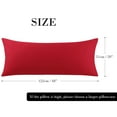 thumbnail image 7 of PiccoCasa Cotton Body Pillow Case Zippered Long Pillow Cover 1 Pc Standard Red 20" x 48", 7 of 7